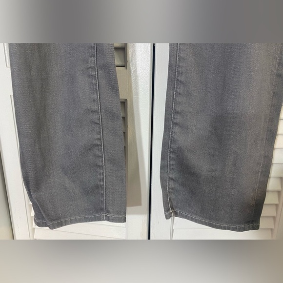 7 For All Mankind Grey Straight Leg Button Fly Jeans, Size 38/33, Cotton/Spandex - Picture 3 of 12
